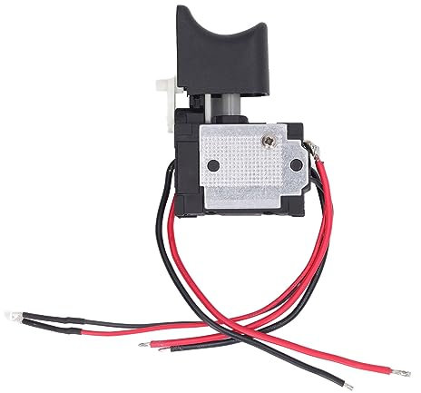 Fafeicy Interruptor de Gatillo de Control de Velocidad para Taladro Inalámbrico con Lámpara, Función de Carga de 7,2‑24 V DC