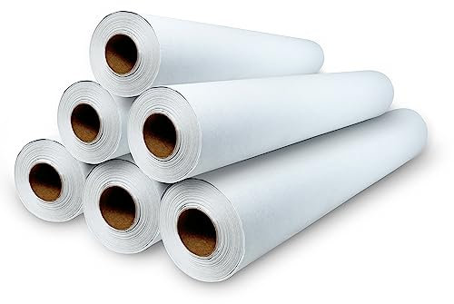 Ärztekrepp 1-lagig (59 cm x 70 m) 6 Papierrollen Weiß Farbe | Liegenabdeckung – Ärztekrepp