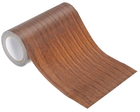 PATIKIL Ruban de Réparation à Motif Bois 6 X15', Ruban Adhésif Autocollant Réaliste Et Texturé Pour Réparer Les Sols, Portes, Tables, Armoires, Bureaux, Chêne Brun Foncé