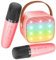 BONAOK Microfono Karaoke Giocattoli 2 Microfono, Caraoke Bluetooth per Bambini Adulti, Lettore Karaoke Portatile Microfono per Ricaricare, Giocattoli Elettronici per Bambini (Rosa Luce)…