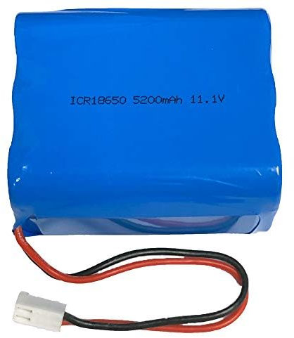 Batería De Repuesto De Iones De Litio 18650 57.72Wh De 11.1 V. 5200 MAh. 6 Celdas. con Conectores MTA-100 De 2 Pines