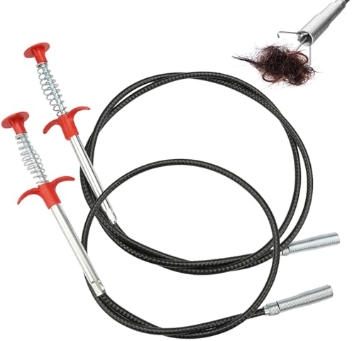 Set di 2 Pinza Flessibile Stura Lavandini e Scarichi, Pinze per Artigli Flessibili, Molla Pick-Up Stura Lavandino, Artiglio di Pulizia Multifunzionale per Lavelli Cucina Bagno Giardino(90 cm/160 cm)