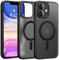 Opkiegrn Cover Magnetica per iPhone 11 Compatibile con Magsafe, Custodia Traslucida Opaca Posteriore, Sottile Antiurto [Anti-Impronte] Protettiva Case per iPhone 11, Nero