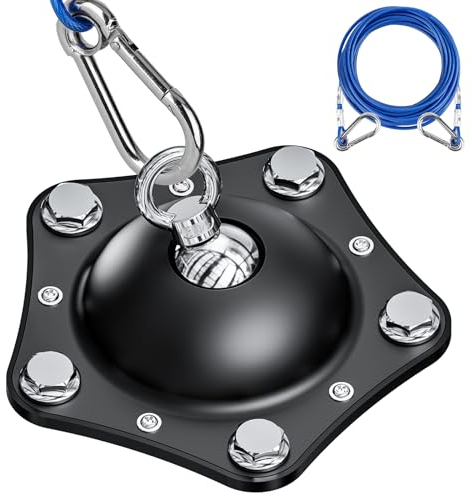 TAMABABY Dog Tie Out Cable and Stake for Outside Camping, 360°Swivel Dog Anchor, with 30FT Heavy Duty Cable,Dog Runner Can Hold Up to 150 LBS Dogs,Suitable for Any Dog Tie Out Cable or Yard Leash