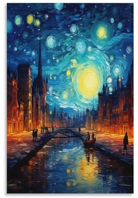 NAHCBIOT Sternenhimmel Plakat;Wandbild Kunstdruck Wand-Dekorationen Mit Eindrucksvollen Farben Nachthimmel 24x36inch(60x90cm)