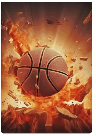 Gartenflagge, vertikal, doppelseitig, 30,5 x 45,7 cm, Basketball-Flagge, Jute-Flagge, Outdoor, saisonale Willkommensgartenflagge für den Außenbereich, Urlaub, Hof, Rasen, Bauernhaus, Outdoor-Banner