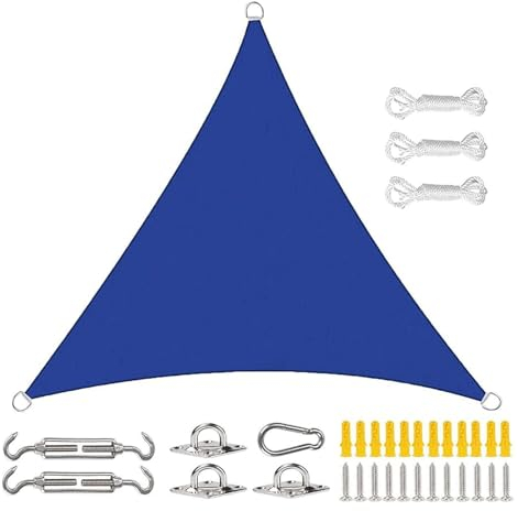 Sonnensegel Sonnensegel Wasserdicht Dreieck Rechtwinklig 3x3x3M, Sonnensegel Dreieckig, Sonnensegel Sonnenschutz Rechteck Mit Seilen Für Garten, Balkon, Im Freien, Terrasse, Patio, Schwimmbad, Camping