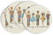 Artoid Mode Lot de 4 sets de table ronds, motif casse-noisette, motif « Joyeux Noël », 37 cm, lavables, pour la cuisine, la décoration de fête