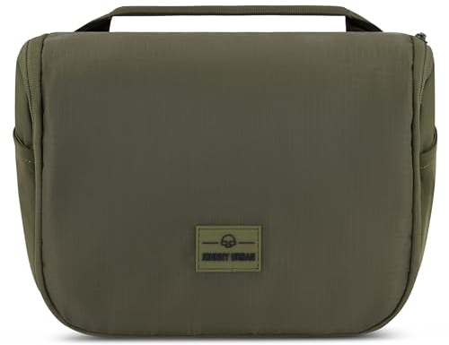Johnny Urban Kulturtasche Damen & Herren Grün - Logan - Stylischer Kulturbeutel zum Aufhängen - Waschtasche Groß für Reise & Travel - Mit Durchsichtigem Beutel für Handgepäck Flüssigkeiten