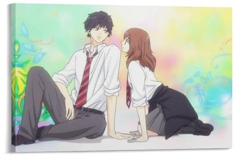 YOUMAN Anime-Poster Blue Spring Ride Japan, Jugendanimation, Kunstwerke, Leinwandposter, Wandkunstdrucke, moderne Dekoration, 20 x 30 cm