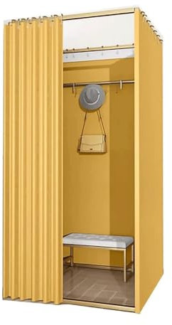 SZITW Ankleidezimmer, quadratische Umkleidekabine, großer Raum, freistehender Umkleideraum, Höhe 200 cm, temporäres Bekleidungsgeschäft, tragbares Ankleidezimmer aus Metall, platzsparend