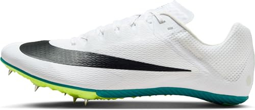 Nike Herren Zoom Rival Laufspike für Sprints Leichtathletik-Schuh, White/Black-Bright Spruce-Vapor Green, 41 EU