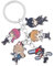 Weeb Keychains Chainsaw Man Anime Keychain – Anime Merch with Makima, Power, Denji, Aki & Chainsaw Man, Rugged Metal Key Ring & Phone Charm, Heavy Duty Anime Gift for Keys & Bags with Box Included