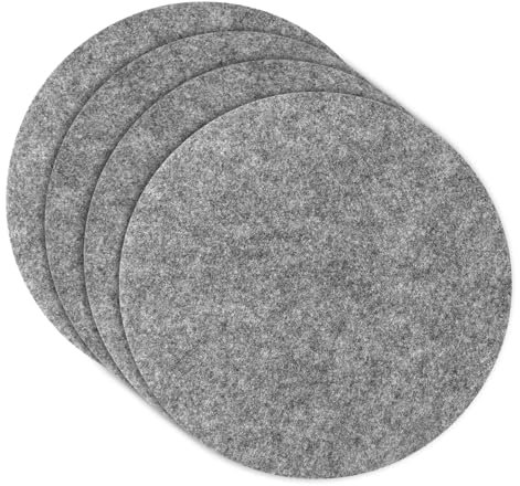 Flintronic Protector de sartenes, 4 protectores de sartenes, 19,1 cm, extra grueso, protector de ollas, tamaño ajustable, protección antideslizante apilable para sartenes, ollas, cuencos, utensilios