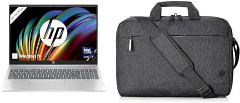 HP Pavilion Laptop, 16 WUXGA-Display, Intel Core Ultra 5 125U, 16 GB DDR5 RAM, 1 TB PCIe NVMe SSD, Intel Grafikkarte, QWERTZ, Windows 11 Home, Silber mit HP Prelude Pro 17,3 Laptop-Tasche, Schwarz