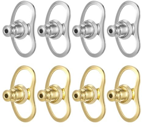 JIYIN 8 Stück Ohrstecker Verschluss, Ohrring Verschluss für Schwere Ohrringe Ohrring Heber Ohrring Stecker Verschluss für Ohrstecker Schwere Ohrringe Schmuckherstellung Ohrsteckerverschluss