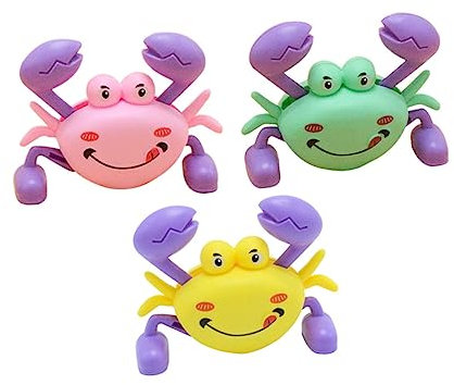 KOMBIUDA 3stücke Interaktive Aufziehspielzeuge Krabbenform Bunte Spielzeuge Für Spaß Und Lernspiele Fördert Motorische Fähigkeiten Und Soziale Interaktion
