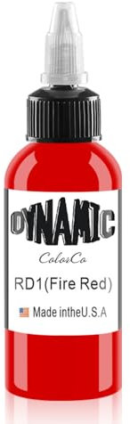 Tinta de tatuaje de tinta roja para tatuaje, la última coloración tribal, maquillaje corporal, color rojo clásico (30 ml)