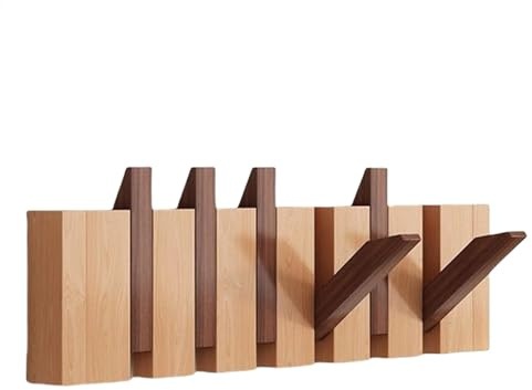 Générique Mantelhalter, Mantelhaken, moderner Klavierstil, natürliches Holz, einfache Installation, kein Bohren erforderlich, Huthaken für Kleidung, Organizer Hanger und Eingangsway, 43 x 14 cm