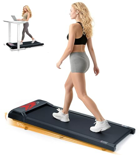 AiQInu Laufband für Zuhause, 2.5HP Walking Pad, Treadmill mit Fernbedienung LED-Anzeige und APP Bluetooth, 5% Laufband Schreibtisch für Zuhause und Büro, 2-6Km/H
