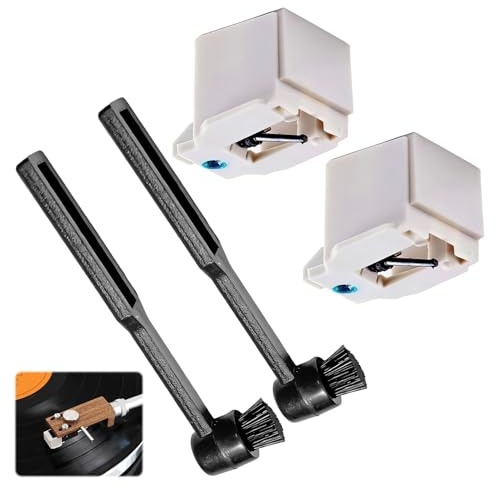 2 Pcs Record Player Needle Replacement for Audio Technica Stylus, Compatible with Audio-Technica AT-LP60X AT-LP60XBT AT3600L AT-LP2D-USB AT-PL300 and More