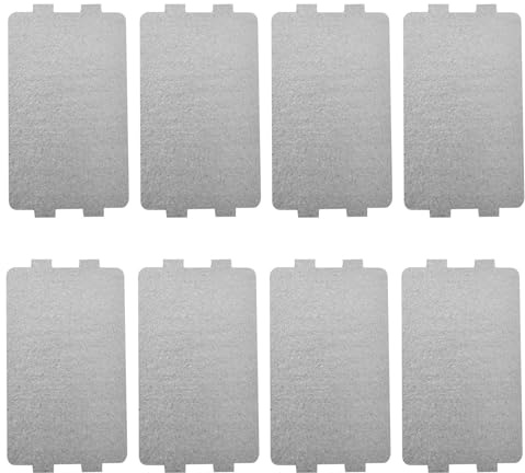 8 Pcs Microwave Oven Mica Board, Microwave waveguide Cover Universal Mica Wave Guide Plates Sheet, Microwave Oven Repairing Part,Mica Plates Used for Microwave Pvens, Hair Dryers, Toasters and Heaters