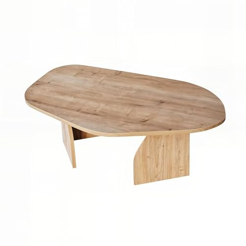 Modern Coffee Table, Sapphire Oak, 100 x 60 x 35 cm | 100% Melamine Coated Particle Board, 18 mm Thickness | Stylish & Functional Design for Any Space