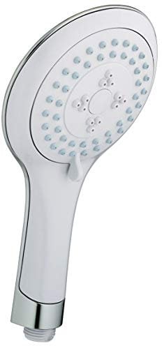Bristan Evo Large 120 mm Diameter 3 Mode Function White/Chrome Shower Head Handset with Rub Clean Nozzles (EVC HAND04 WC)