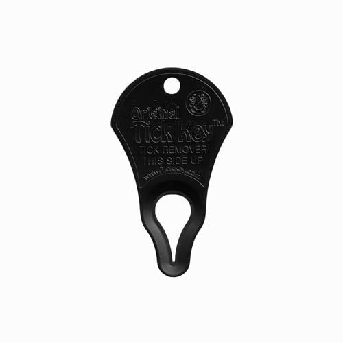 The Original Tick Key - Dispositivo per rimuovere le zecche, portatile, sicuro e altamente efficace, colore: nero