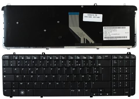 Power4Laptops Francese Nero Tastiera Sostitutiva per Portatili Compatibile con HP Pavilion dv6-1115ew