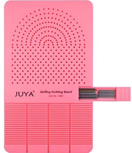 JUYA Quilling Strick Brett mit 2 Funktionen haben Sticks Aufbewahrung (Rosa)