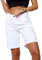 NOROZE Womens Shorts – Ladies Knee Length Chino Style – Women’s Cargo Summer with Pockets – Lightweight Long Stretch Bermuda for Women UK – Casual Fit – Sizes 8 to 20 White