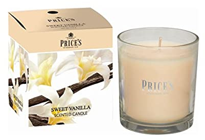 Price's Candles -Candele PROFUMATE- Bicchiere in Vetro, Varie Profumazioni, Peso Netto 170g -Autonomia 45h- Candela della Regina Made in Italy (Sweet Vanilla)