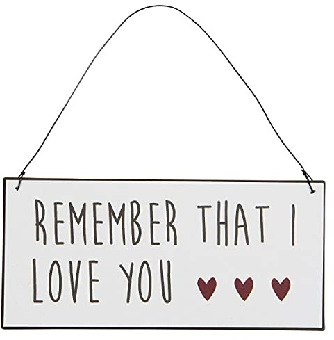 IB Laursen Schild 'Remember that I Love You' Metall Spruch Herz zum Hängen Liebe