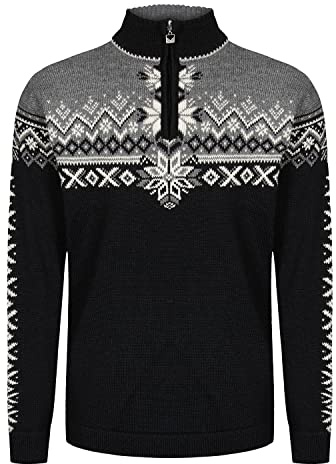 Dale of Norway Herren 140th Anniversary Masc Pullover | Traditionelle Strickkunst, Zinnknöpfe, geflochtene Seiten, authentischer Jubiläums-Look