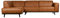 BePureHome Ecksofa Recycle Leder Statement Cognac Rechts oder Links 274 x 210 (Links)