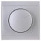 Kopp Malta silber, Druck-Wechsel-Schalter, Kombigerät, LED-Dimmer, für Glüh-Lampen, 230V Halogenlampen, Phasenanschnitt, 843020085