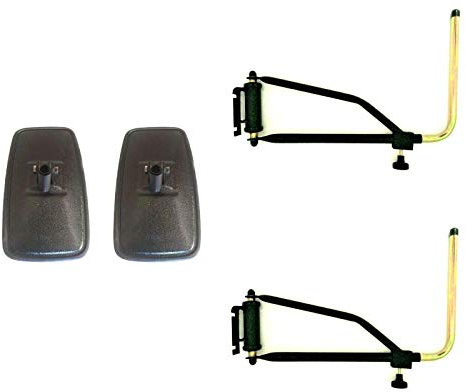 2x Rückspiegel Außenspiegel Traktor Bagger 285x150 Spiegelarm Spiegelhalter Bügel mit Verlängerung SET