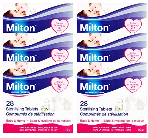 6 x 28 Tablets Sterilising Baby Bottles Teats Spoons Soothers Pacifier