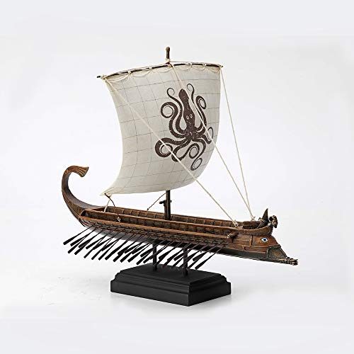 Veronese Design Statue, Motiv: griechische Kraken, Segeltriremes, 27,8 cm hoch, aus gegossenem Kunstharz, Schiffnachbildung