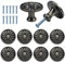 Jinlaili 10PCS Vintage Tiroir de Porte Poignée, 35MM Bouton de Meubles, Rond Boutons de Tiroir, Laiton Boutons de Porte, Poignées de Meuble pour Placard Armoire Cuisine, Chambre d'enfant (Bronze)