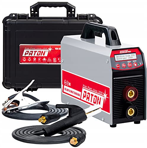 PATON PRO 200 A - Saldatrice Inverter MMA – Saldatrice MMA e TIG con funzione pulsata – Uscita 200A – Saldatrice ad arco – Ingresso 230V – 5 anni di garanzia