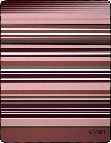 JOOP! Micro Lines Plaid Farbe Bordeaux-Rosé Größe 150 x 200