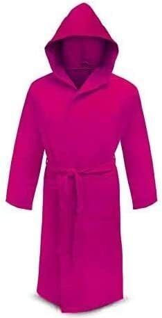 Corredocasa Accappatoio Microfibra Uomo e Donna Unisex con Cappuccio Pratico Leggero e Resistente (L, FUCSIA)