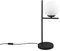 lightling Tischleuchte Paula, schwarz matt metall, Rauchglas, exkl. 1 x E14 max. 28 Watt, Durchmesser: 18 cm, Höhe: 52 cm