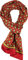 feiner Herrenschal mit extravagantem Muster, leichte Qualität, Vintage-Pattern, schmaler Schal - Made in Italy (Rot 04)