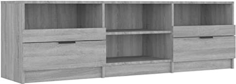 vidaXL Mueble de TV Aparador Armario Estante Soporte Mobiliario Salón Sala de Estar Dormitorio. Madera Contrachapada Gris Sonoma 150x33,5x45 cm