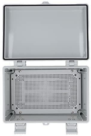 SEAFRONT Elektrischer Anschlusskasten, Grauer Klappdeckel, ABS, Unterputz-Klemmenkästen, IP67, Wasserdicht, Elektrischer Projektkasten für den Außenbereich, 300 x 200 x 170 mm