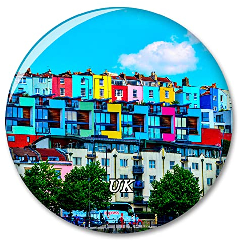 UK England Color House Bristol Kühlschrankmagnet Dekorativer Magnet Aufkleber Reise Souvenir Sammlung Touristenstadt Geschenk Whiteboard Küche