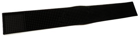 misppro Bar-Servicematte Professionelle Gummiunterlage, Schwarz – Schwarz, 8 x 58 cm